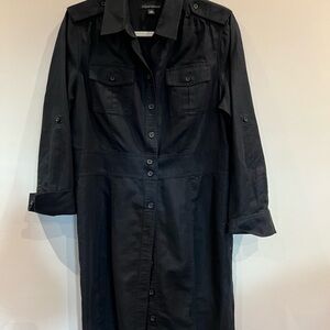 Banana Republic Charcoal Shirt Dress. Fits smaller than the size shown, 10ish